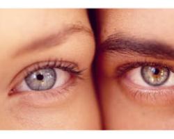 男性的眼睛和女性相比 男性的眼睛和女性相比